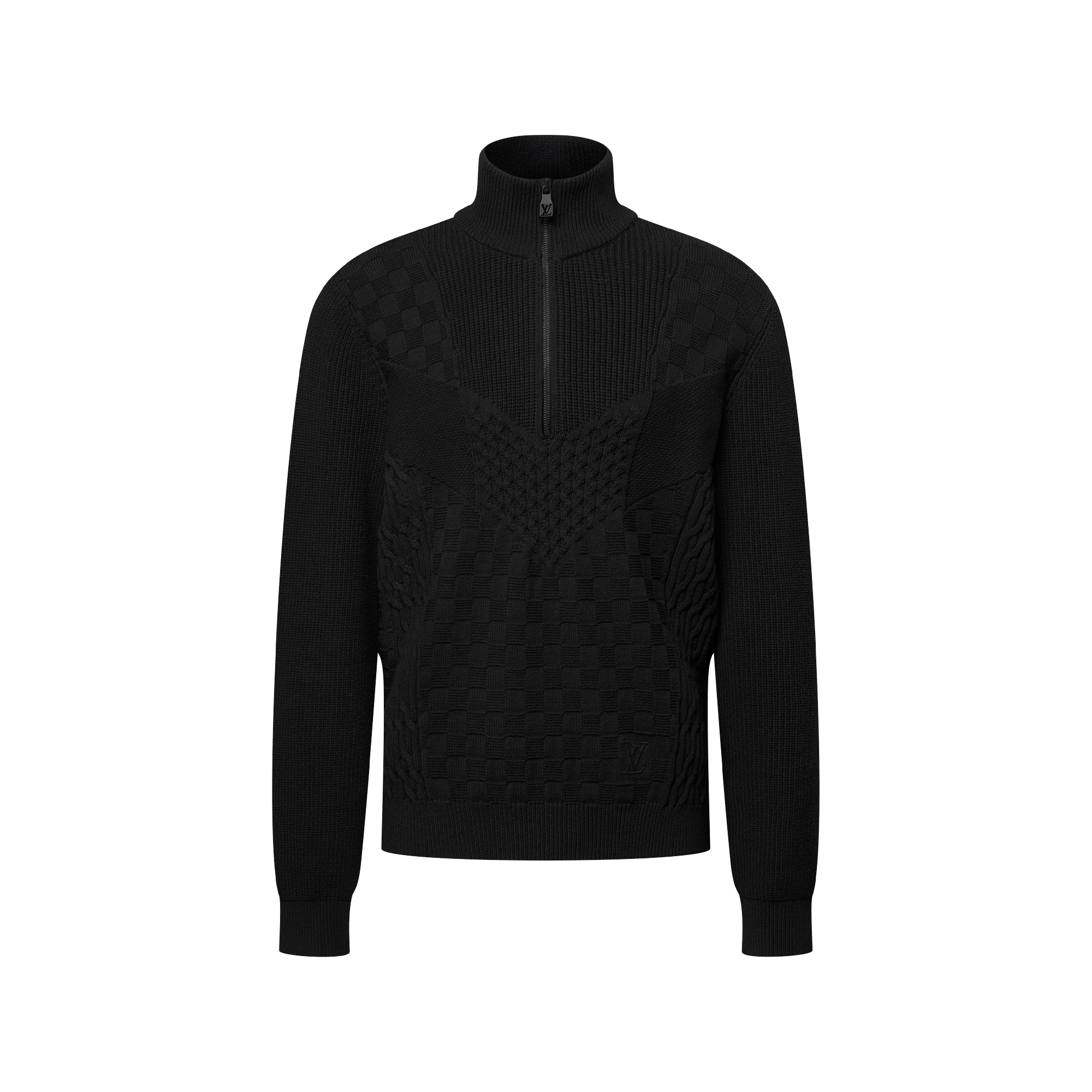 Half-Zip Knitted Signature Pullover - Men - Ready-to-Wear | LOUIS